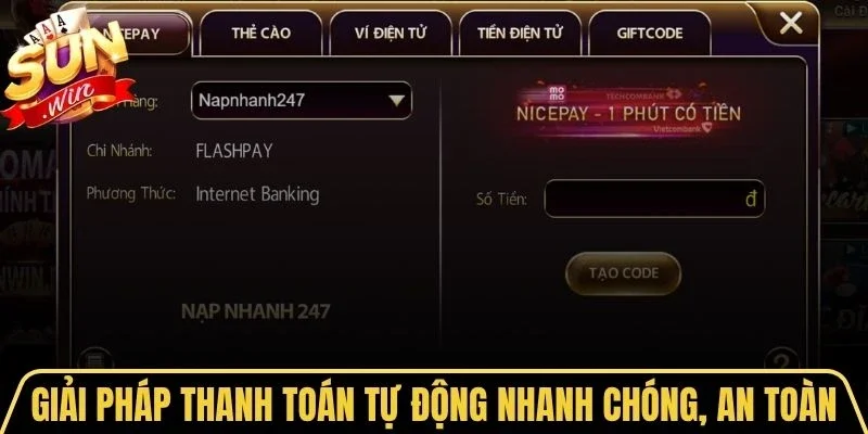 Giải pháp thanh toán tự động nhanh chóng, an toàn