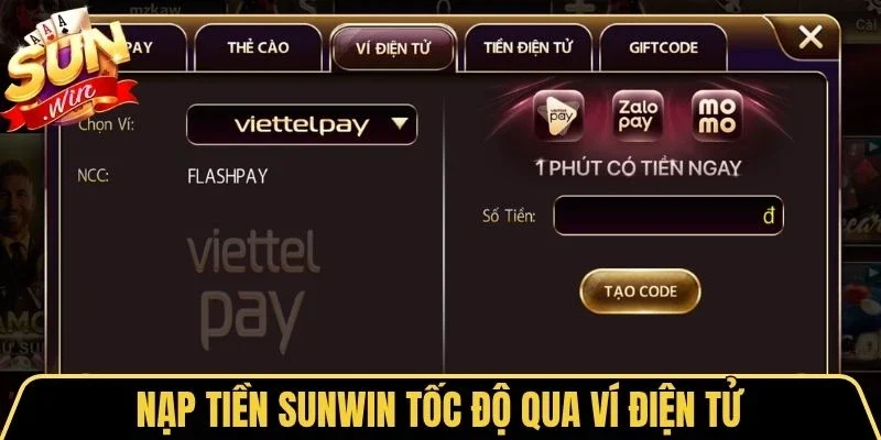 Nạp tiền Sunwin tốc độ qua ví điện tử