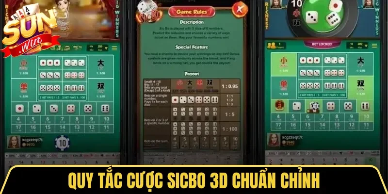 Tài Xỉu 3D | Luật Chơi & Bí Quyết Cược Sicbo Dễ Thắng 3 Sunwin Quy tắc cược Sicbo 3D chuẩn chỉnh